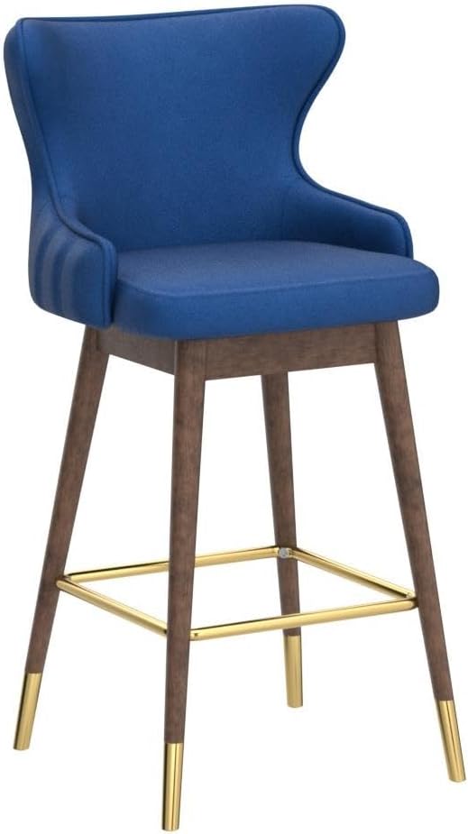 Roundhill Furniture Leland Fabric Upholstered Wingback Bar Stools - Image 5