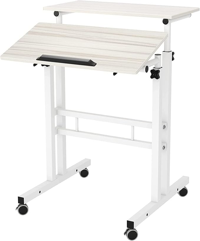 soges 23.6inches Height Adjustable Desk Laptop Desk on The Wheels, Rolling by soges