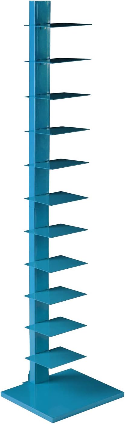 SEI Furniture, 12 shelves Metal Spine Book Tower by SEIFurniture