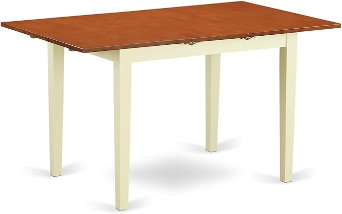 East West Furniture NODA3-LWH-W 3 Piece Kitchen Table Set - Image 2