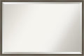 Amanti Art Grey Wall Mirror 25x37 Svelte Clay Grey Rectangle Bathroom Mirror by AmantiArt
