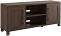 Henn&Hart Rectangular TV Stand for TV's up to 65" in Alder Brown, TV Stands for by HennHart