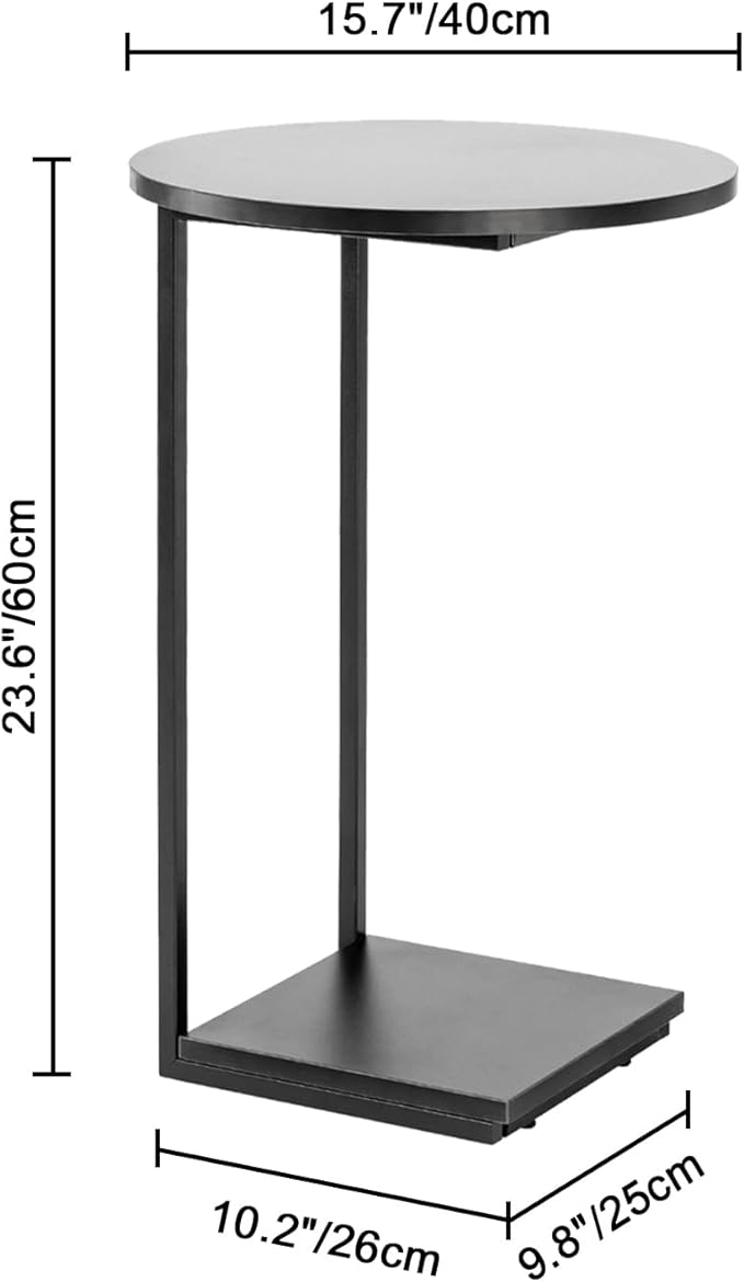 HDANI C End Table, Couch Table That Slide Under, Small Sofa Side Table in - Image 3