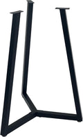 Round Metal Coffee Table Legs, 16 Inch Black Iron Dining Table Base Only by JIANZHUO