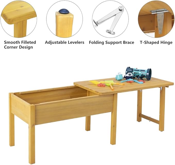 BIRASIL Wooden Kids Sensory Tables - Image 4