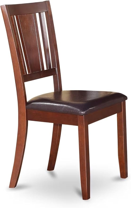 East West Furniture HBDU3-MAH-C 3 Piece Dining Set Contains a Round Dining Room - Image 4