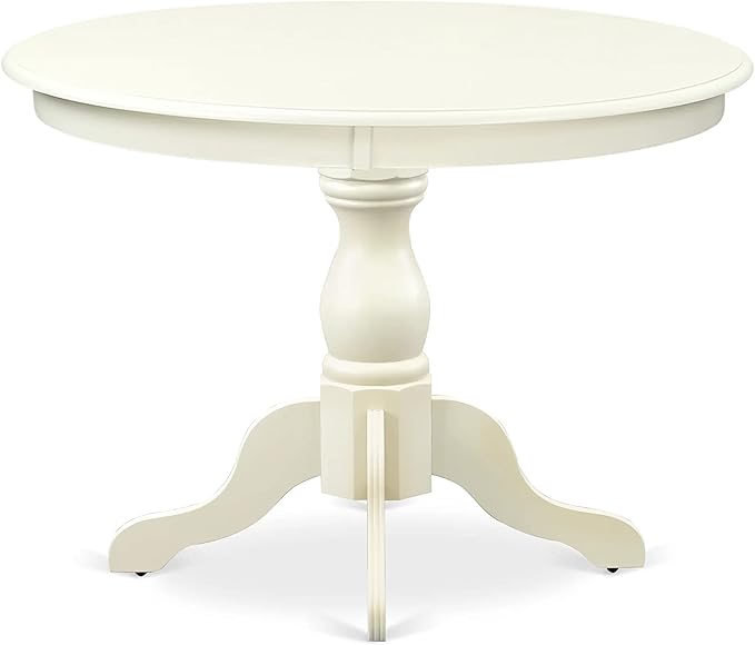 East West Furniture HBIP5-LWH-C 5 Piece Dining Set Includes a Round Dining Table - Image 4