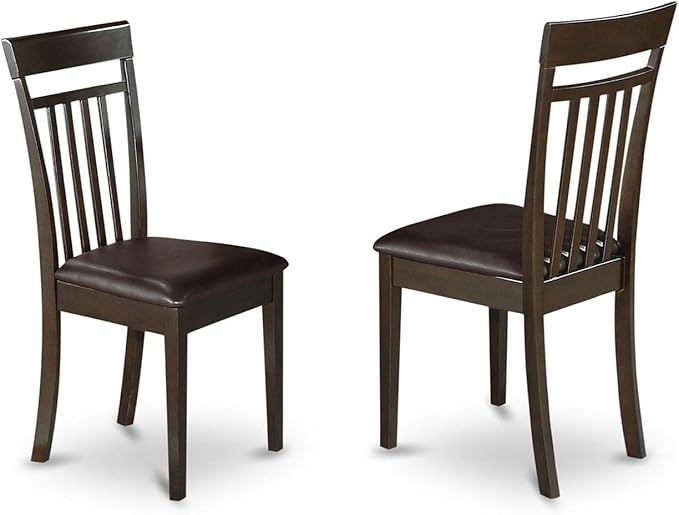 East West Furniture ANCA3-CAP-LC 3 Piece Dining Room Table Set Contains a Round - Image 5