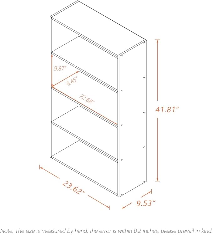 Basic Open Shelf Bookcase - Image 2
