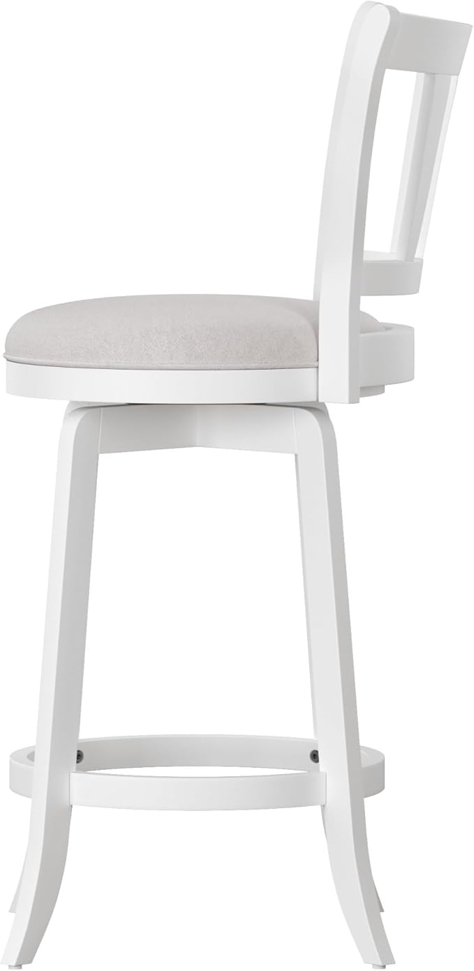 HILLSDALE Presque ISLE Wood Counter Height Swivel Stool White - Image 14