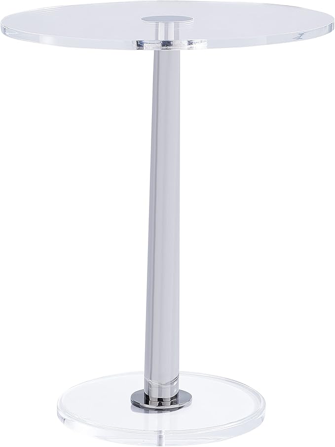 Clear Acrylic Table with Cone Metal Pole … by MEETLAKE
