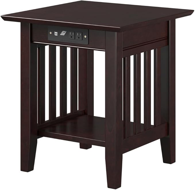 AFI, Mission End Table with Charging Station by AFIFurnishings