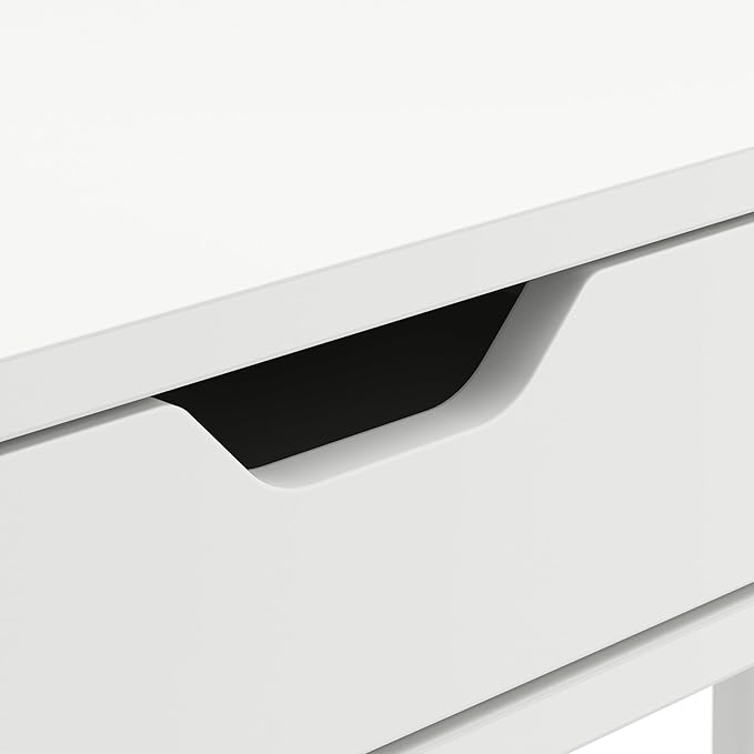 Bush Furniture Nora 54W Writing Desk in Pure White | Computer Table - Image 5