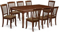 East West Furniture DODA9-MAH-C 9 Piece Dining Table Set Includes a Rectangle by EastWestFurniture