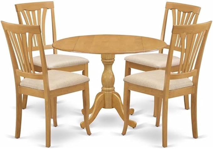 East West Furniture DMAV5-OAK-C 5 Piece Kitchen Table Set by EastWestFurniture