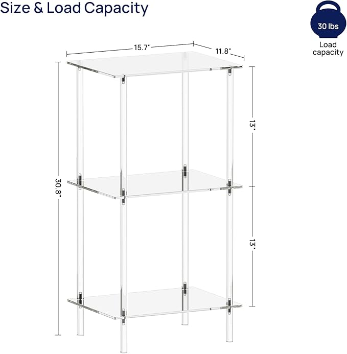 HMYHUM Acrylic Record Player Stand, Turntable Stand - Image 3