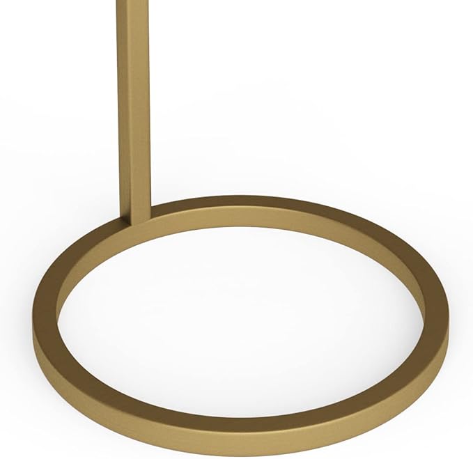 SIMPLIHOME Brook Contemporary 10 Inch Wide Metal C Side Table in White / Gold - Image 5