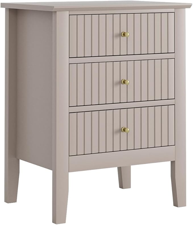 Night Stand, Fluted Nightstand Bedside Tall Farmhouse Nightstand - Image 9