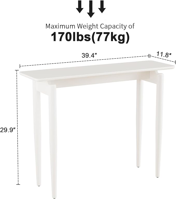 Wood Console Table Walnut Entryway Table, Thin Console Table, Sofa Tables - Image 2