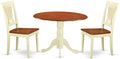 East West Furniture DLPL3-BMK-W 3 Piece Kitchen Table Set by EastWestFurniture