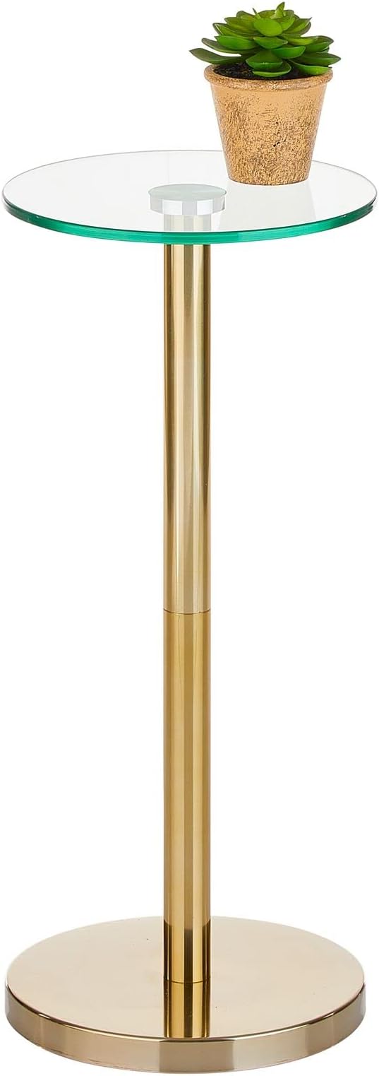 mDesign Glass Top Side/End Drink Table - Image 6