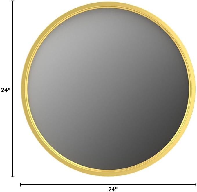 Growsun Gold Round Mirror, 24 inch Circle Wall Mirror - Image 8