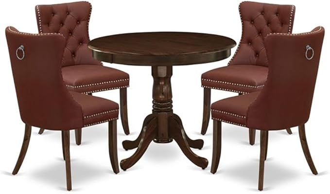 East West Furniture ANDA5-AWA-26 5 Piece Kitchen Table Set Includes a Round by EastWestFurniture