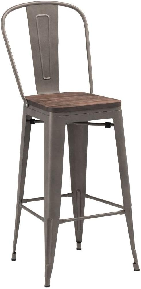 Yongqiang 30 inch Metal Bar Stools Set of 4 Bar Height Stools Kitchen Island - Image 5
