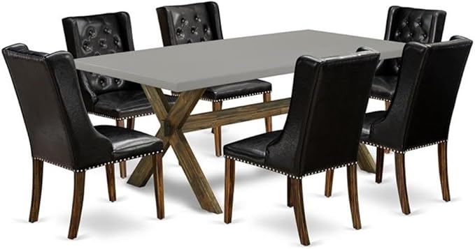 East West Furniture X797FO749-7 7 Piece Kitchen Table Set Consist of a by EastWestFurniture