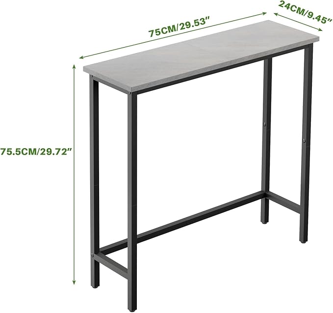 HollyHOME Narrow Hallway Table, 29.5" Small Console Table, Slim Entryway Table - Image 3