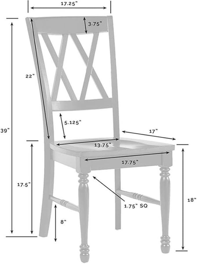 Crosley Furniture Shelby 4-Piece Traditional Dining Table Set - Image 6