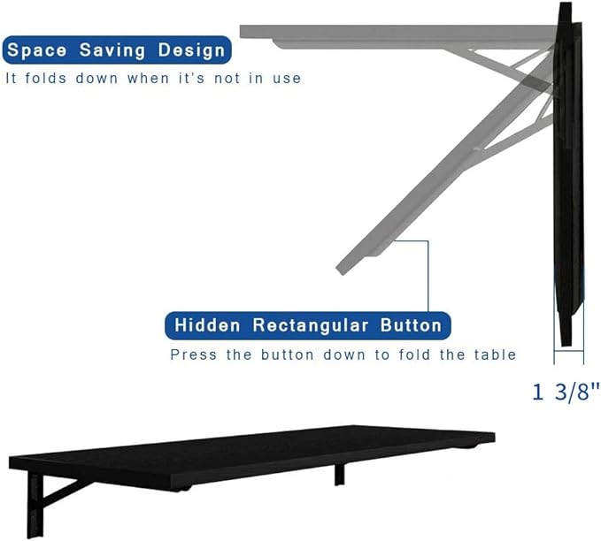 Need Small Fold Down Table Wall Mounted Heavy Duty Small Folding Wall Table - Image 5