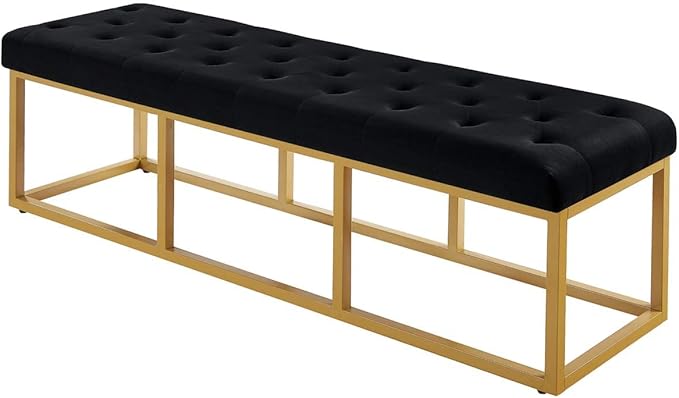24KF Upholstered Tufted Long Bench - Image 4
