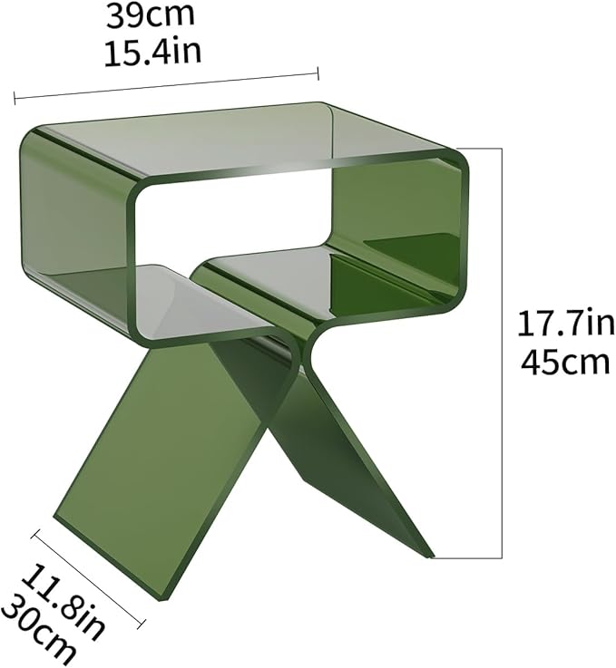 Acrylic Nightstand Side Table Modern Design Clear Home Decor Display End Table - Image 3