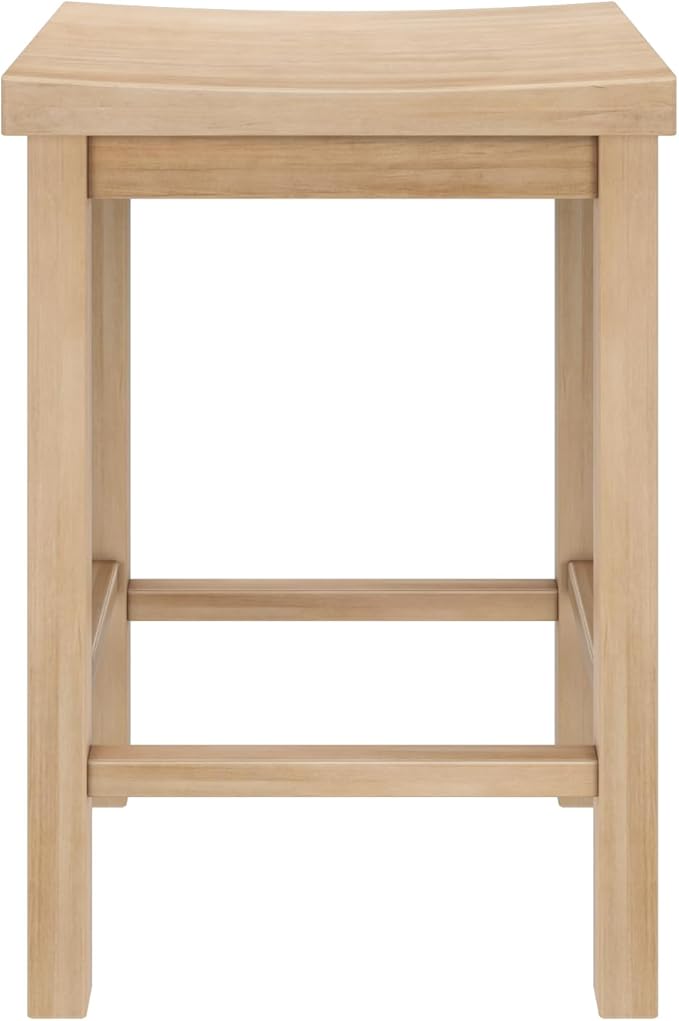 Grain & Grove Smith Collection Solid Wood Counter Height Bar Stool, 24-Inch - Image 3