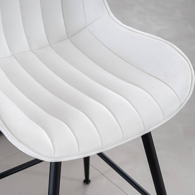 24’’ Bar Stools Set of 2 Modern Barstools White Bar Stools - Image 5