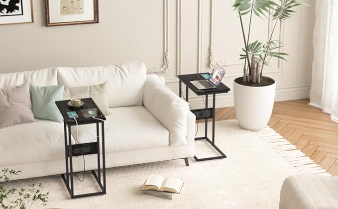 VECELO C Shaped End Side Table - Image 10