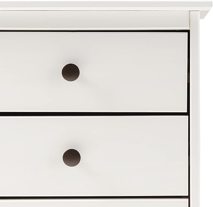 Walker Edison Traditional Wood 3 Drawer Nightstand Side Table Bedroom Storage - Image 9