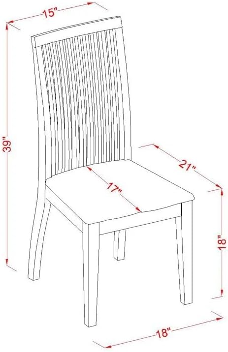 East West Furniture AMIP3-MAH-C 3 Piece Kitchen Table & Chairs Set Contains a - Image 15