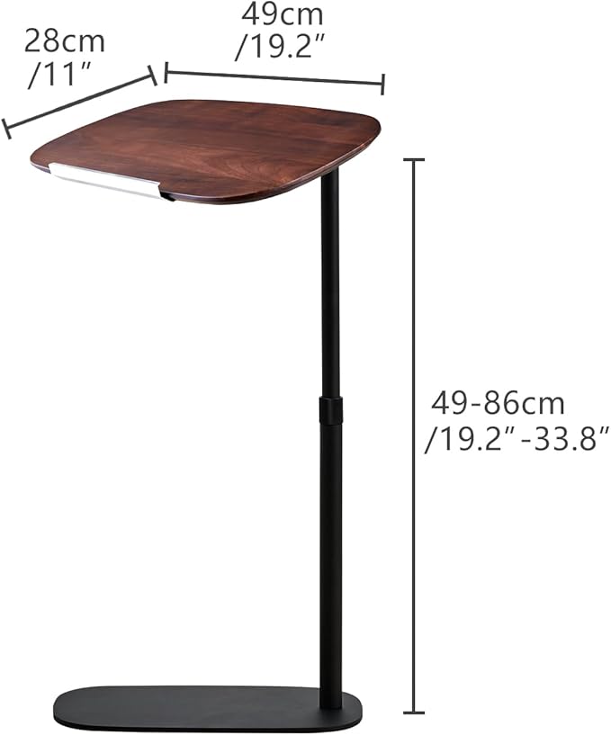 Modern Minimalist C Shaped Side Table, Wooden Sofa Table - Image 2