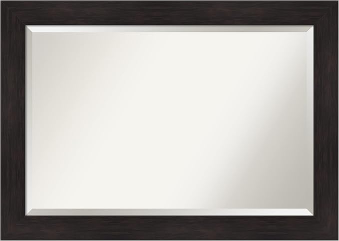 Amanti Art Brown Wall Mirror 30x42 Furniture Espresso Rectangle Bathroom Mirror by AmantiArt