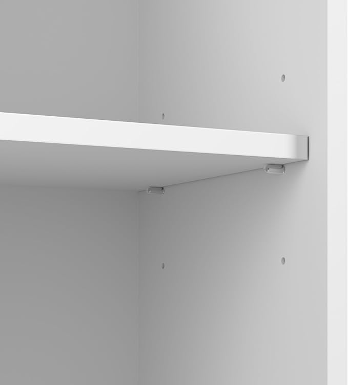 Bush Furniture Essence 4 Shelf Bookcase in White | Organizers and Shelves - Image 8