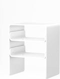 Clear Acrylic 3-Tier End Table/Nightstand – Sleek Bedside Storage by SmittenLife