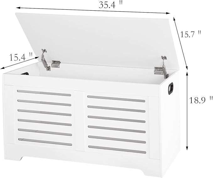 DINZI LVJ Storage Chest, Flip-Top Wooden Toy Box - Image 9