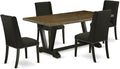 East West Furniture V677FL624-5 5 Piece Dining Set Includes a Rectangle Dining by EastWestFurniture