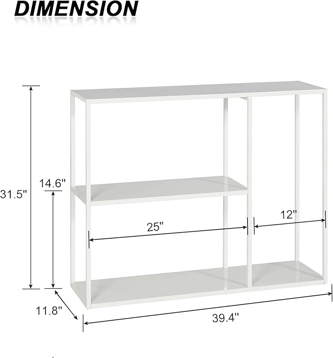 HDANI Console Table, Narrow Entryway Table, 3 Tier Metal Hallway Table - Image 3
