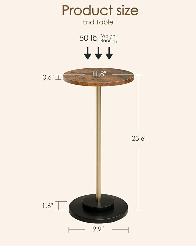 Masupu Drink Table, Round Side Table - Image 2