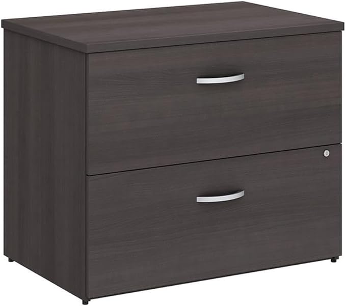 Bush Business Furniture Studio C 2 Drawer Lateral File Cabinet in Storm Gray by BushBusinessFurniture