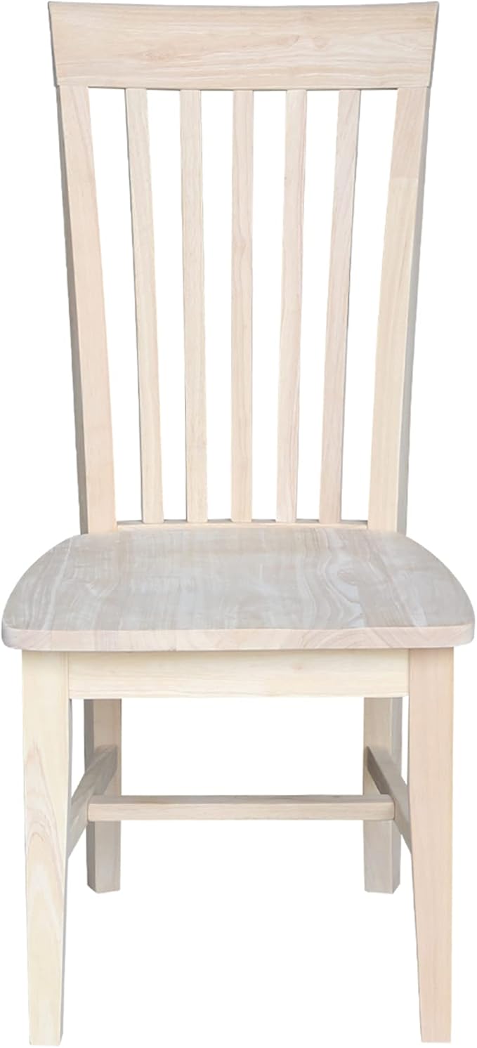 IC International Concepts Set of 2 Tall Mission Chairs Real/Solid Parawood - Image 9