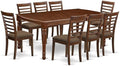 East West Furniture DOML9-MAH-C 9 Piece Kitchen Table Set Includes a Rectangle by EastWestFurniture
